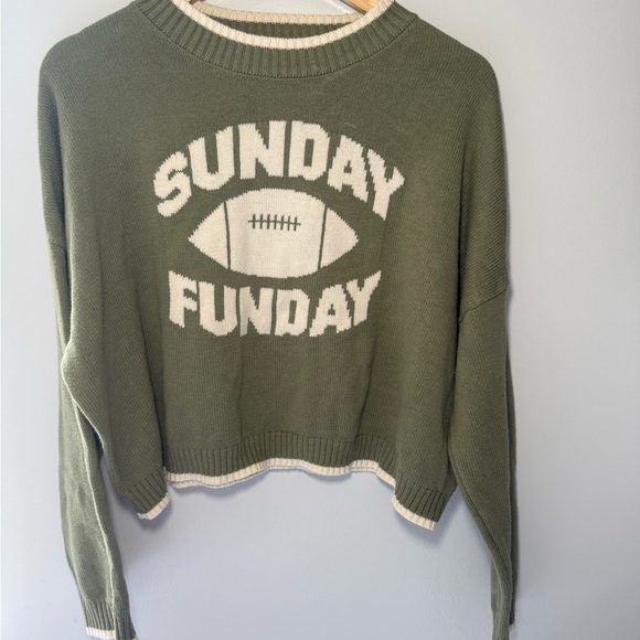 Jessica Simpson Football Sunday Funday Crew Neck Sweater with Sporty Flair - Picture 4 of 10